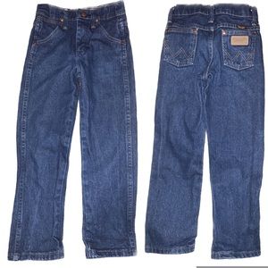 Wrangler Boys 2-Pair Bootcut Blue Jeans EUC
